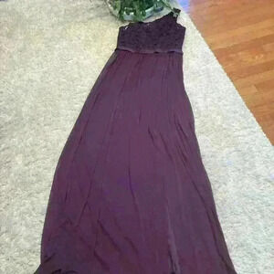 Purple David’s bridal bridesmaids dress